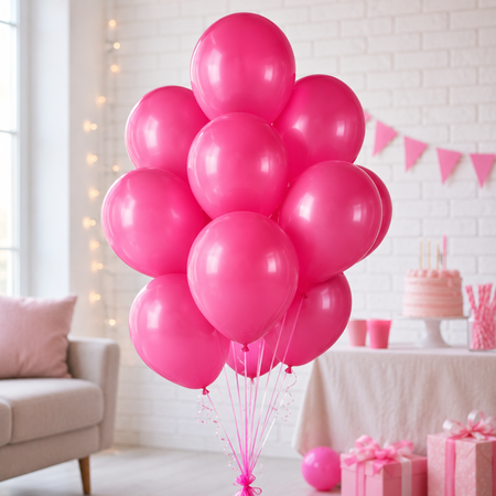 Balony Lateksowe Klasyczne Pastelowe Ciemnoróżowe Na Urodziny 10" 100 szt.