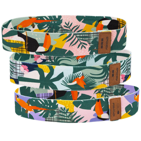 Zestaw Gum Materiałowych Do Ćwiczeń Fitness Treningu Bawełniane 3 szt.