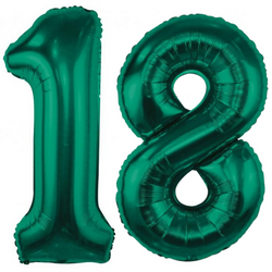 Balony Foliowe Dekoracja Na Urodziny 18 Urodziny Butelkowa Zieleń GODAN
