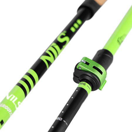 Kije Kijki Trekkingowe Turystyczne Do Chodzenia Nordic Walking Regulowane 93-125 cm NILS