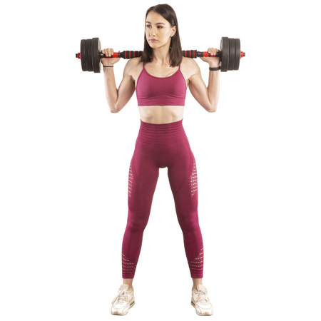 HMS Zestaw Sztangielki Hantle Sztanga Z Wymiennym Obciążeniem 2x7,5 kg