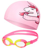 NILS Zestaw Okularki + Czepek Pływacki Dla Dziewczynki