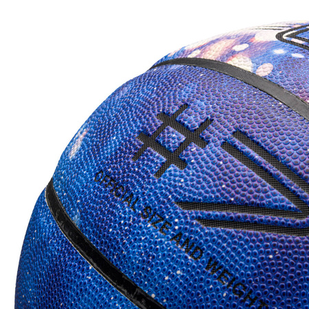 METEOR Piłka Do Koszykówki Holograficzna Świecąca Rozmiar 7 + Pompka