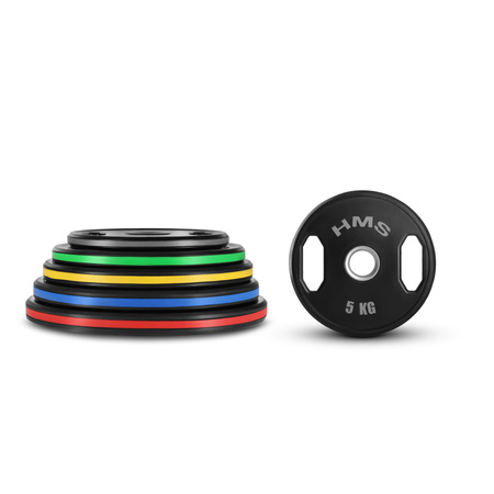 Talerze Obciążenia Olimpijskie Na Gryf Sztangę Gumowany HMS Zestaw 2x5 kg