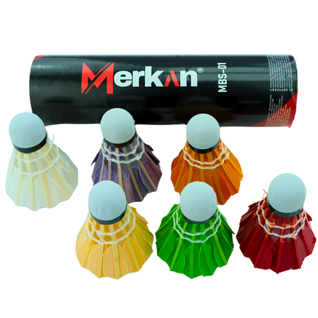 Zestaw 2 Rakiety Do Gry Rekreacyjnej W Badmintona + 6 Lotek Piórkowych