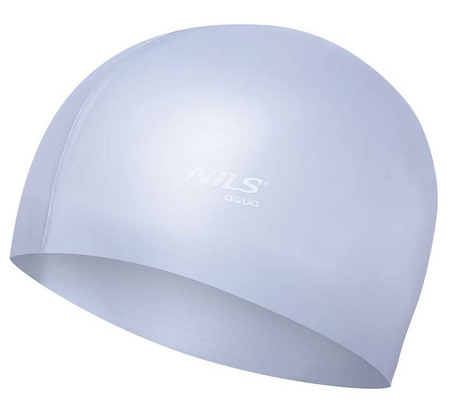 NILS Zestaw Szare Okularki Anti-Fog i UV + Szary Czepek Pływacki