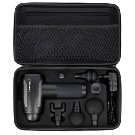 Pistolet Do Masażu Ciała Pleców Masażer Mięśni Massage Gun 6 Końcówek HMS