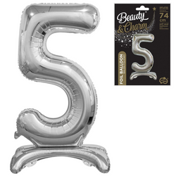 Balon Foliowy Na Urodziny Rocznice Jubileusze Cyfra 5 Stojąca Duża 74 cm