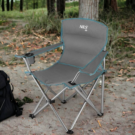 NILS Krzesło Wędkarskie Ogrodowe Turystyczne Kempingowe Składane