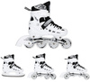 Łyżwy Rolki Regulowane LED Dziecięce Hokejowe 4w1 Łyżworolki Kauczukowe	
