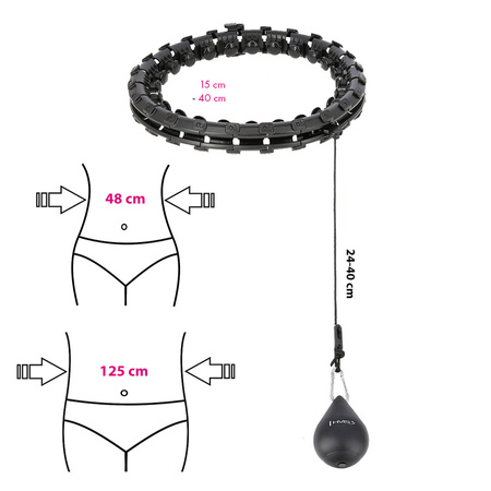 HMS Hula Hop Odchudzające Z Wypustkami i Obciążnikiem + Pas