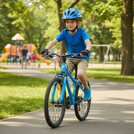Kask Rowerowy Regulowany Dziecięcy Niebieski Otwory Wentylacyjne METEOR