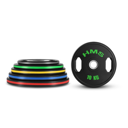 Talerze Obciążenia Olimpijskie Na Gryf Sztangę Gumowany HMS Zestaw 2x10 kg