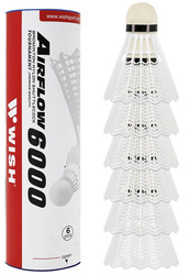 Lotki Do Gry W Badmintona Nylonowe Białe WISH Komplet 6 szt.