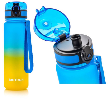 Butelka Sportowa Bidon Na Wodę Z Miarką Tritanowa Z Ustnikiem 500 ml METEOR