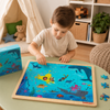 Puzzle Drewniane Dla Dzieci Ocean Zestaw 100 Elementów TOP BRIGHT