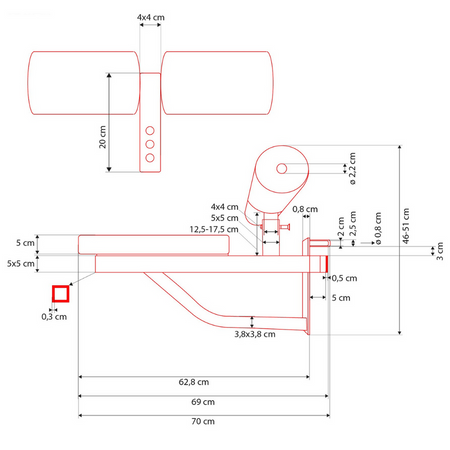 HMS Siedzisko Treningowe Do Ćwiczeń Z Blokadą Na Uda