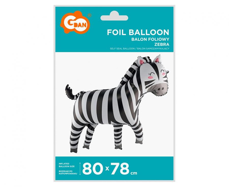 Balony Urodzinowe Foliowe Zwierzęta Lew Zebra Małpka Safari Dla Dziecka