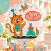 Balon Foliowy Tygrysek Happy Birthday Na Przyjęcie Urodziny Imprezę 18"