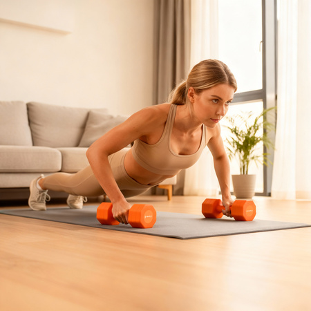 Hantle Ciężarki Regulowane 2x2,5 kg Do Ćwiczeń Fitness Treningu Siłowego