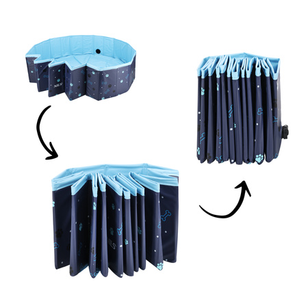 Basen Dla Psa Zwierząt Składany Ogrodowy 120x30 cm Kojec Do Kąpieli NILS