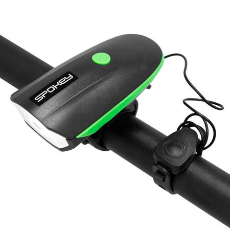 SPOKEY Lampa Latarka Rowerowa Przednia Z Klaksonem