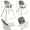 MERKAN Krzesełko Drewniane Fotelik Do Karmienia Z Blatem 3w1 Dla Dziecka