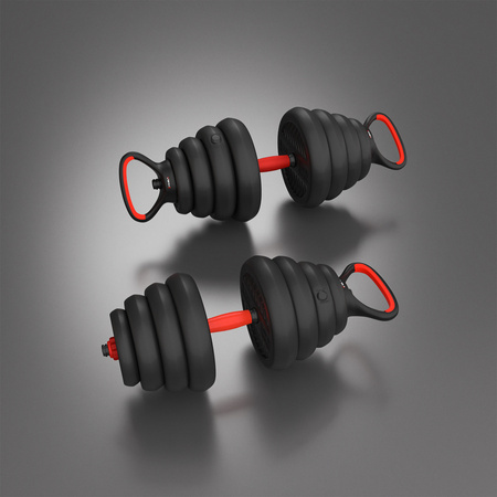 HMS Zestaw Sztangielki Regulowane Hantle Kettlebell Sztanga 30 kg