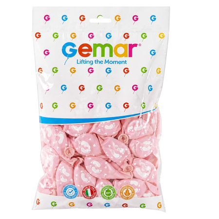 Balony Na Baby Shower Klasyczne Dziecięce Stópki Pudrowy Róż 13" 50 szt.