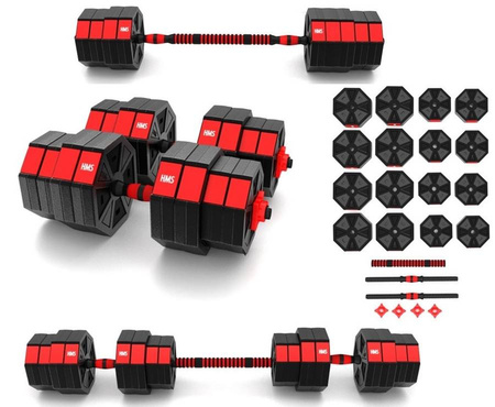 Zestaw Hantle Regulowane Sztangielka Sztanga Do Ćwiczeń 2x20 kg HMS