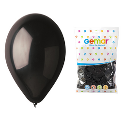 Balony Czarne Klasyczne Pastelowe Dekoracyjne Na Urodziny GEMAR 8" 100 szt