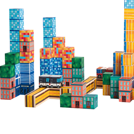 Klocki Magnetyczne Konstrukcyjne Zestaw 140 Elementów Edukacyjne Dla Dzieci