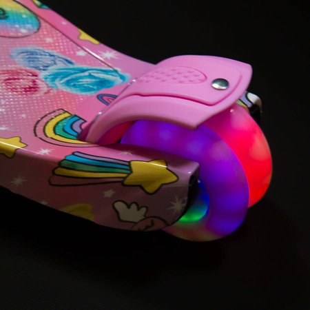 Hulajnoga Trójkołowa Balansowa Dla Dzieci Regulowana Wysokość Kółka LED