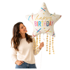Balon Foliowy Gwiazdka Happy Birthday Na Przyjęcie Imprezę GODAN 56x85 cm