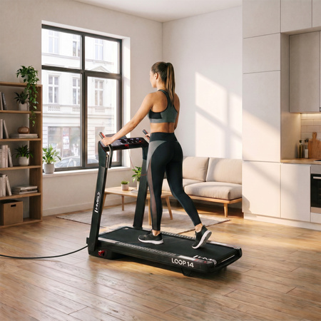 Bieżnia Elektryczna Treningowa Składana Domowa 14 km/h Do 120 kg HMS