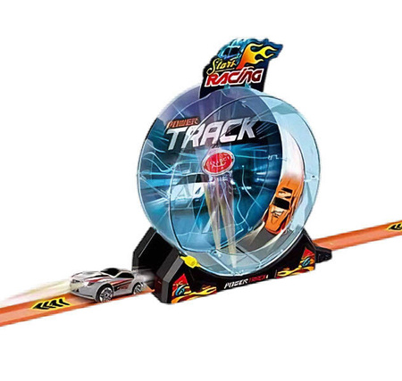Tor Wyścigowy Samochodowy Dla Dziecka Pull Back 200 cm + Autko 20 el.