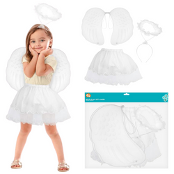 Strój Kostium Przebranie Aniołka Spódniczka Skrzydełka i Aureola Na Jasełka