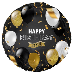 Balon Foliowy Dekoracyjny Imprezowy Na Urodziny Happy Birthday To You 18"