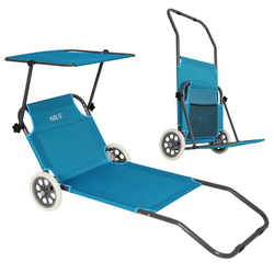 Leżak Ogrodowy Plażowy Składany Fotel Turystyczny Basenowy Do Ogrodu NILS