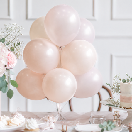 Balony Jasnoróżowe Klasyczne Pastelowe 5" Na Przyjęcie Urodziny 100 szt.
