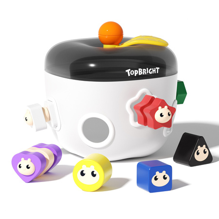 TOP BRIGHT Zabawka Układanka Edukacyjna Jabłko Sorter Kształtów 7 Klocków