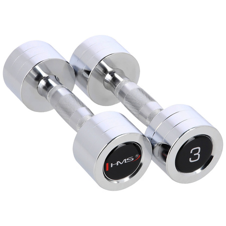 Zestaw Hantle Hantelki Ciężarki Do Ćwiczeń Fitness Treningu HMS 2x3 kg