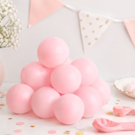 Balony Klasyczne Pudrowy Róż Pastelowe  5" Na Przyjęcie Urodziny 100 szt.