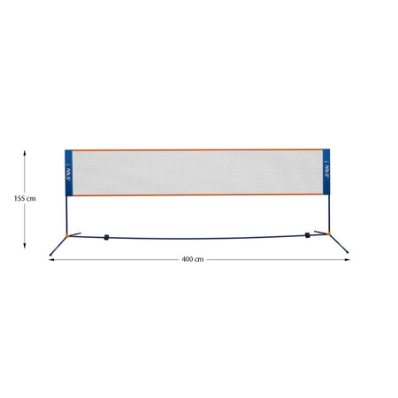 NILS Zestaw Siatka + Stelaż Do Gry Rekreacyjnej W Badmintona 400 cm