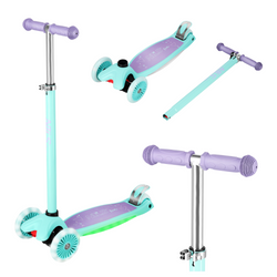 Hulajnoga Trójkołowa Dla Dzieci Balansowa Regulowana Świecące Kółka LED NILS