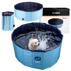 Basen Dla Psa Zwierząt Składany Ogrodowy 100x30 cm Kojec Do Kąpieli NILS