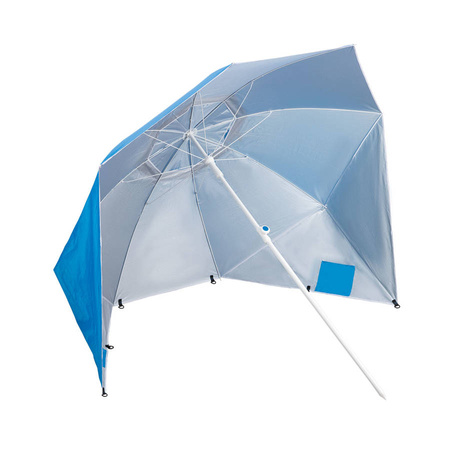 2w1 Parasol Parawan Plażowy Ogrodowy Składany Filtr UV + Uchwyt NILS CAMP