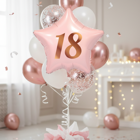 Balon Foliowy Dekoracyjny Ozdobny Imprezowy Gwiazda Na 18 Urodziny 19"