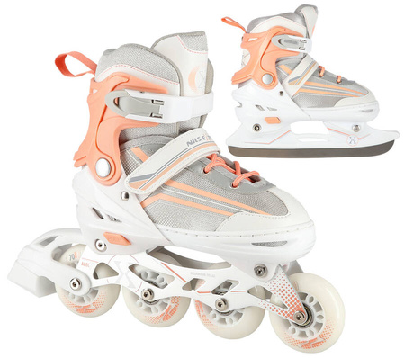Łyżworolki 2w1 Rolki Regulowane Łyżwy Hokejowe Damskie NILS