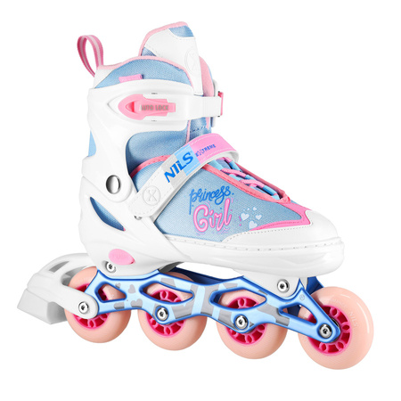 NILS Łyżworolki Rolki Regulowane Rekreacyjne Dla Dziecka PRINCESS